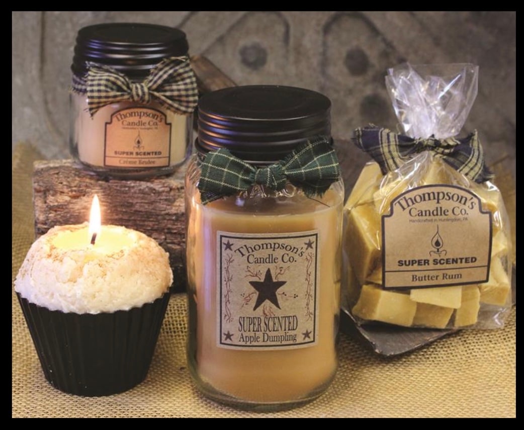 Thompson’s super scented candles, various scents